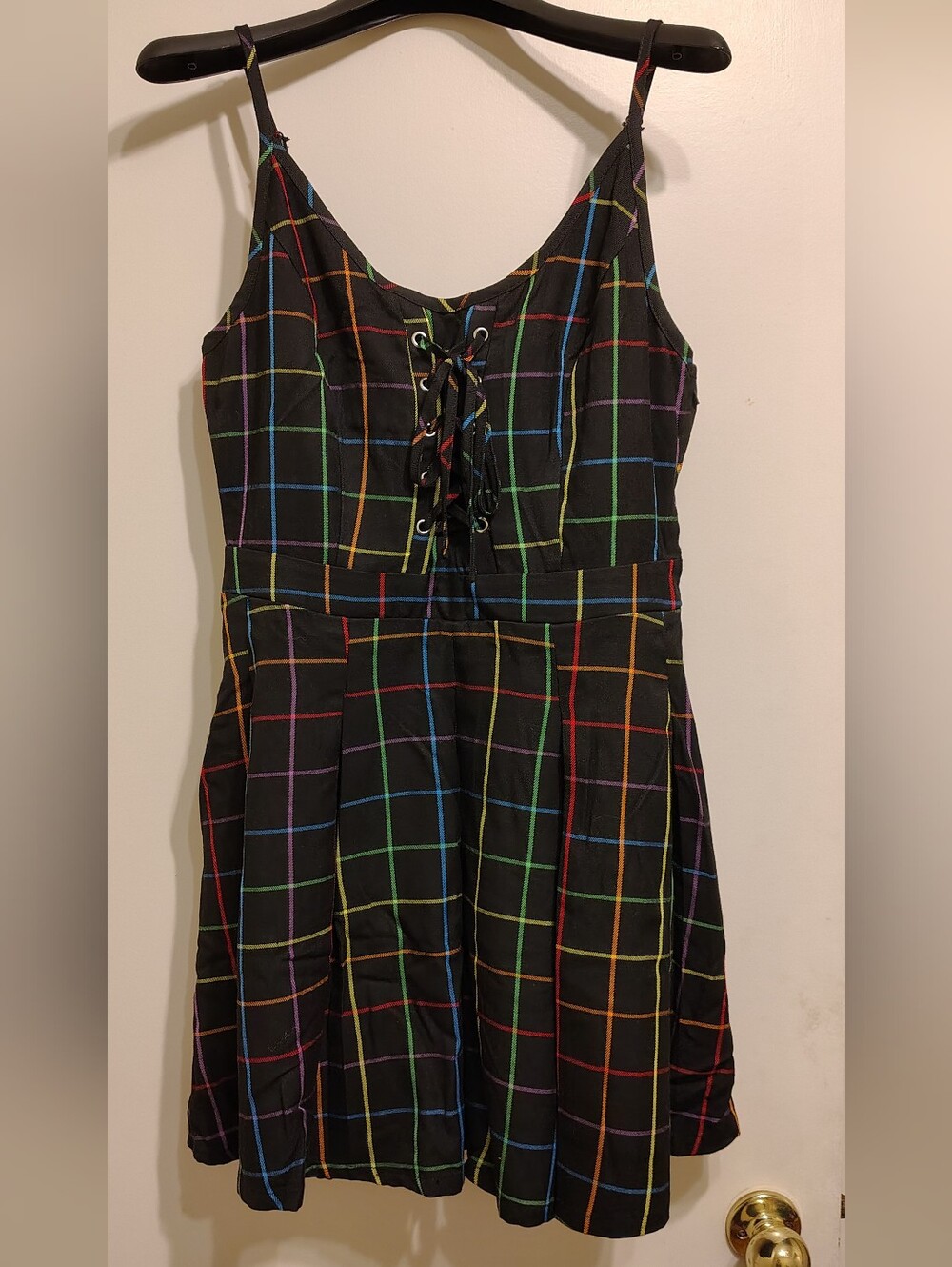 Hot Topic Rainbow Grid Dress